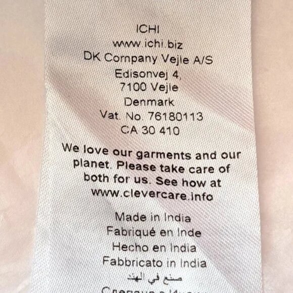 ICHI Denmark DENIM SHIRTDRESS DRESS Sz 36 or SMALL SNAP BUTTONS ** MADE IN INDIA - Picture 9 of 10